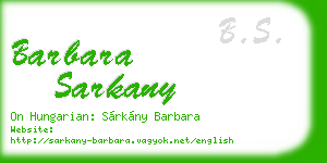 barbara sarkany business card