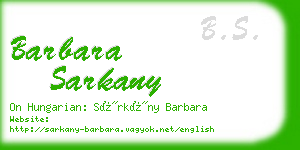 barbara sarkany business card